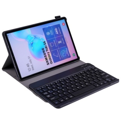 Samsung Galaxy Tab S6 10.5 (T865, T860) чехол-книжка из черной кожи с беспроводной клавиатурой Bluetooth | Vacins.lv