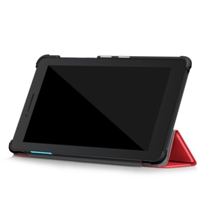Lenovo Tab E7 (TB-7104F) красный кожаный чехол-книжка (складной) | Vacins.lv