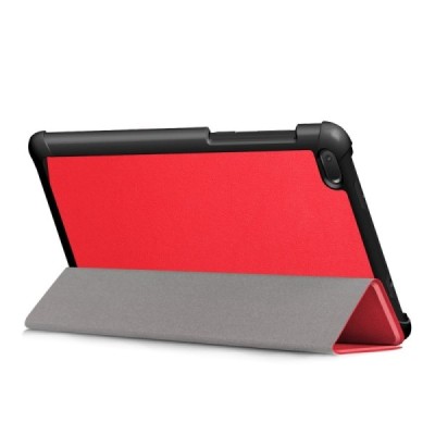 Lenovo Tab E7 (TB-7104F) красный кожаный чехол-книжка (складной) | Vacins.lv