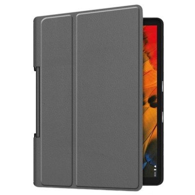 Lenovo Yoga Smart Tab 10.1 (YT-X705F, YT-X705L) серый кожаный чехол-книжка (складной) | Vacins.lv
