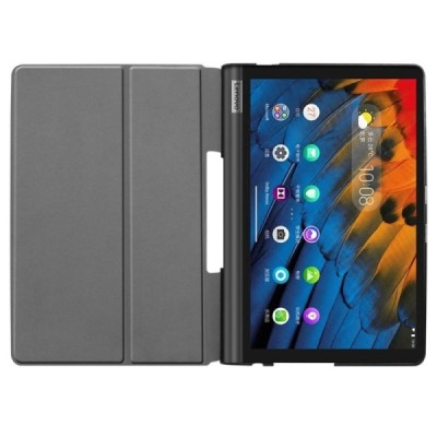 Lenovo Yoga Smart Tab 10.1 (YT-X705F, YT-X705L) серый кожаный чехол-книжка (складной) | Vacins.lv