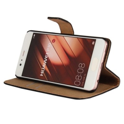 Huawei P10 (Huawei Ascend P10) atvēramais ādas melns Casual vāciņš (maks) | Vacins.lv
