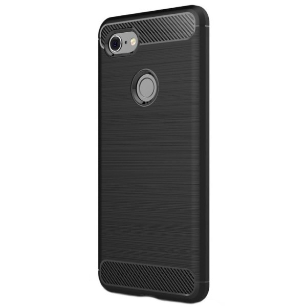 „Carbon“ твердый силиконовый чехол (TPU) - черный (Pixel 3 XL)