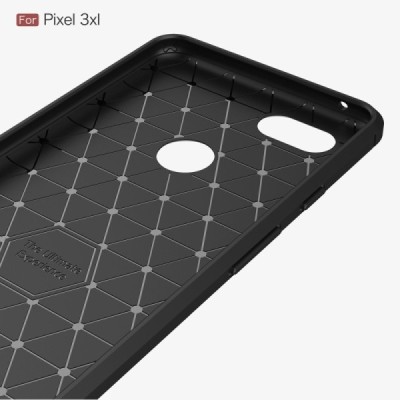Google Pixel 3 XL „Carbon“ твердый силиконовый чехол (TPU) - черный | Vacins.lv