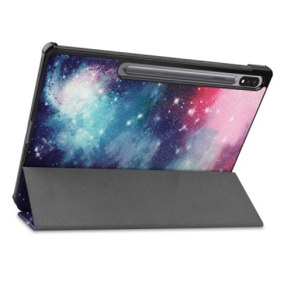Samsung Galaxy Tab S7+ 12.4" (T976) „Cosmo“ atvēramais krāsains maciņš | Vacins.lv