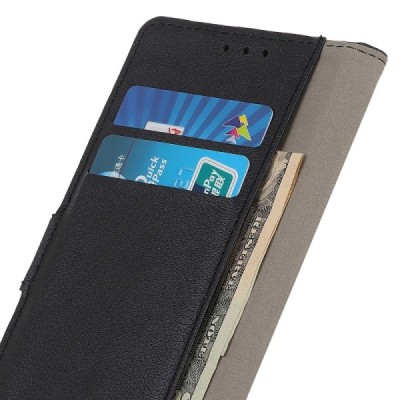 OnePlus Nord открываемый чёрный кожаный чехол - книжка | Vacins.lv
