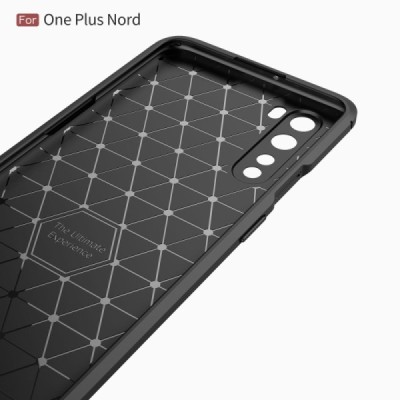 OnePlus Nord Carbon твердый силиконовый чехол (TPU) - черный | Vacins.lv
