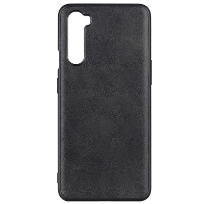 Slim Leather OnePlus Nord чёрный кожаный чехол | Vacins.lv