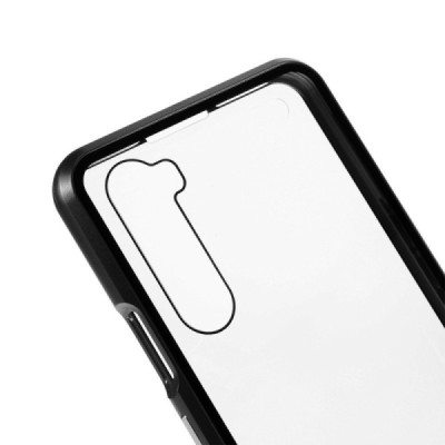 OnePlus Nord Frame черный (прозрачный) магнитный пластиковый чехол | Vacins.lv