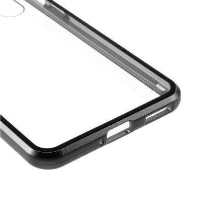 OnePlus Nord Frame черный (прозрачный) магнитный пластиковый чехол | Vacins.lv