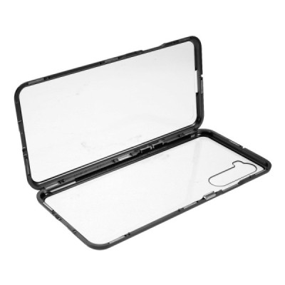 OnePlus Nord Frame черный (прозрачный) магнитный пластиковый чехол | Vacins.lv
