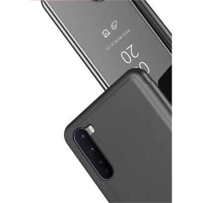 OnePlus Nord открываемый чёрный пластиковый чехол-книжка | Vacins.lv