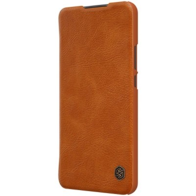 Greznais „Nillkin“ Qin sērijas ādas atvērams brūns Xiaomi Redmi 9 maciņš | Vacins.lv