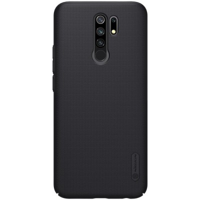 Xiaomi Redmi 9 "Nillkin" Frosted Shield melns vāciņš, apvalks | Vacins.lv