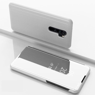 Xiaomi Redmi 9 открываемый серебристый пластиковый чехол-книжка | Vacins.lv