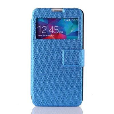 Samsung Galaxy S5 (S5 Neo) pīts atvērams zils s view maciņš / Vacins.lv