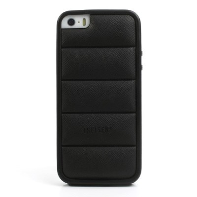 Melns „Infisens“ silikona Apple iPhone 5, 5S apvalks / vacins.lv