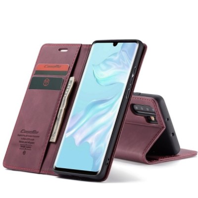 Huawei P30 Pro CaseMe Retro открываемый, бордового цвета, кожаный чехол – книжка | Vacins.lv