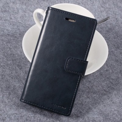 Mercury Blue Moon кожаный чехол-книжка Samsung Galaxy A5 2017 (A520) чёрного цвета | Vacins.lv