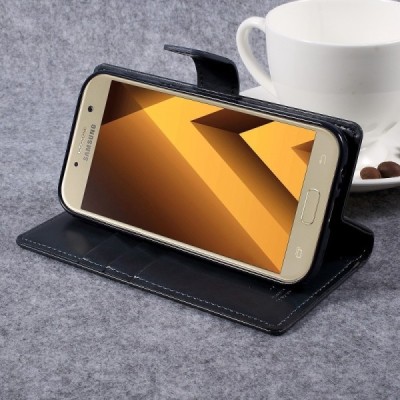 Mercury Blue Moon кожаный чехол-книжка Samsung Galaxy A5 2017 (A520) чёрного цвета | Vacins.lv