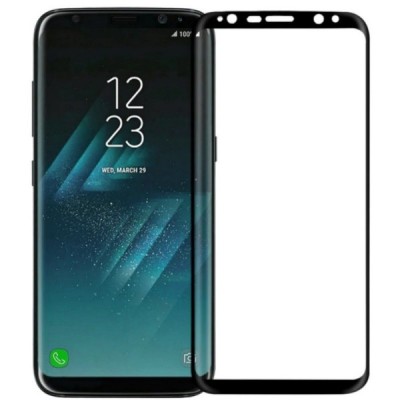 Samsung Galaxy S8 (G950) Calans Tempered Glass melns ekrāna aizsargstikls | Vacins.lv