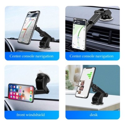„Telescopic“ magnet automašīnas melns telefona autoturētājs | Vacins.lv