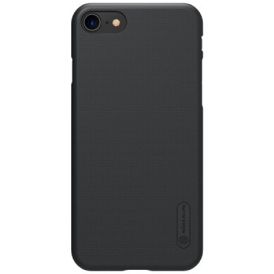 Apple iPhone 7 (iPhone 8, SE 2020) Nillkin Frosted Shield melns plastmasas apvalks | vacins.lv