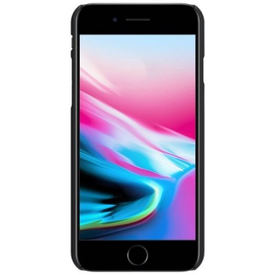 Apple iPhone 7 (iPhone 8, SE 2020) Nillkin Frosted Shield melns plastmasas apvalks | vacins.lv