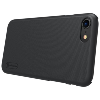 Apple iPhone 7 (iPhone 8, SE 2020) Nillkin Frosted Shield melns plastmasas apvalks | vacins.lv