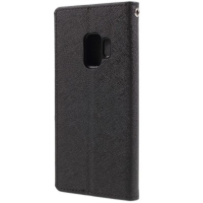 „Fancy“ Samsung Galaxy S9 (G960) melns ādas maciņš | Vacins.lv