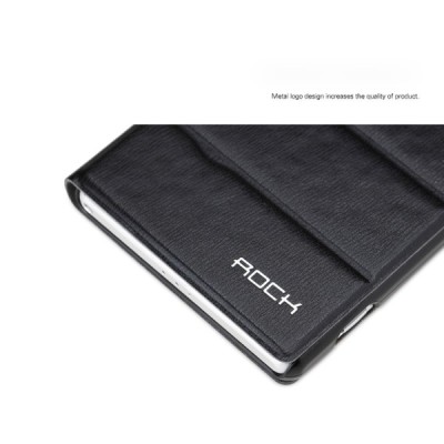 Rock Excel Sony Xperia Z2 atvēramais melns s view maciņš / Vacins.lv