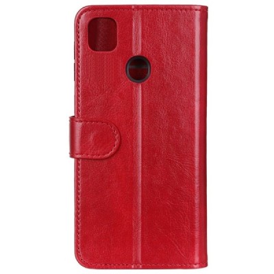 Xiaomi Redmi 9C открываемый красный кожаный чехол - книжка | Vacins.lv