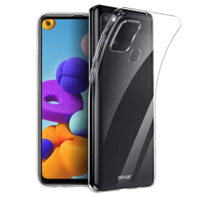 Samsung Galaxy A21s (A217F) твердый силиконовый (TPU) чехол прозрачный | Vacins.lv