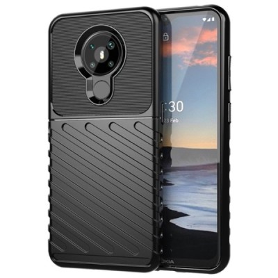 Nokia 5.3 „Rumble“ cieta silikona (TPU) melns apvalks | vacins.lv
