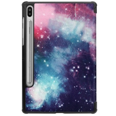 Samsung Galaxy Tab S6 10.5 (T865, T860) „Cosmo“ открываемый разноцветный кожаный чехол - книжка | Vacins.lv