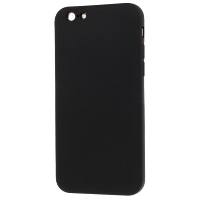 Apple iPhone 6 (6s) melns cieta silikona TPU pasaulē planākais apvalks | Vacins.lv