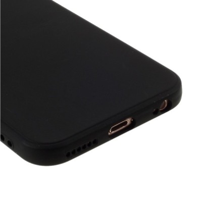 Apple iPhone 6 (6s) melns cieta silikona TPU pasaulē planākais apvalks | Vacins.lv