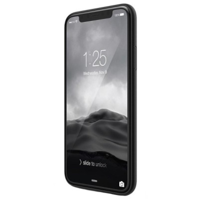 Apple iPhone X (Xs) самый тонкий в мире чехол из чёрного твердого силикона TPU | Vacins.lv