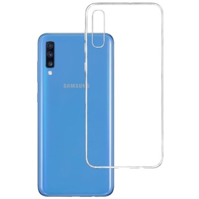 Samsung Galaxy A70 (A705F) самый тонкий в мире чехол из прозрачного твердого силикона TPU | Vacins.lv