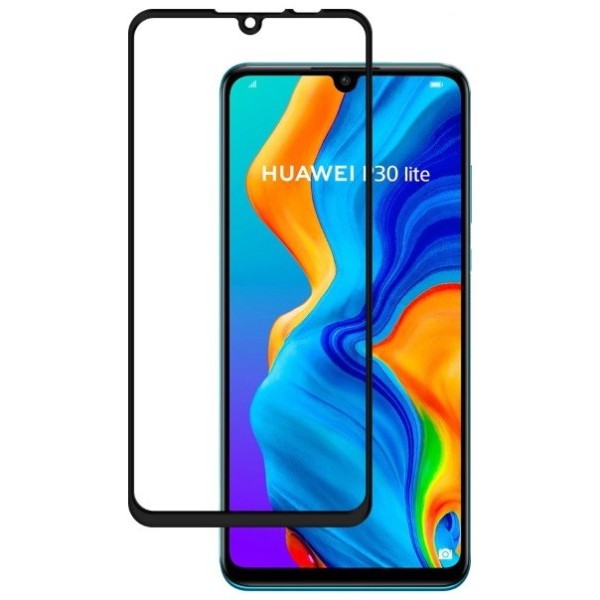 „Forever“ Tempered Glass pilnīgi aizsedzams ekrāna aizsargstikls 0.33 mm - melns (P30 Lite)