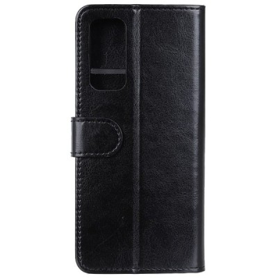 Samsung Galaxy S20 FE (Fan Edition) открываемый чёрный кожаный чехол - книжка | Vacins.lv