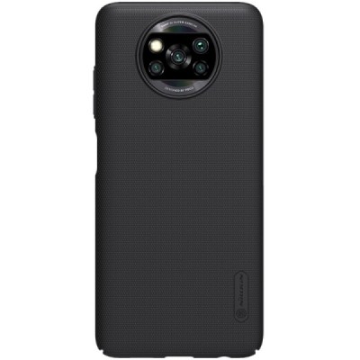 Xiaomi Poco X3 (X3 Pro) Nillkin Frosted Shield melns plastmasas apvalks | vacins.lv