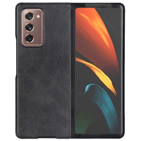 „Slim Leather“ apvalks - melns (Galaxy Z Fold2)