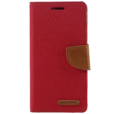 „Mercury“ Samsung Galaxy J3 2016 (J310, J320) кожаный чехол-книжка - красный | Vacins.lv