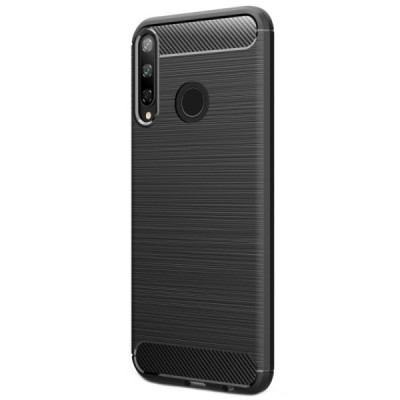 Huawei P40 Lite E (Y7p, Honor 9C) твердый силиконовый чехол (TPU) - черный | Vacins.lv