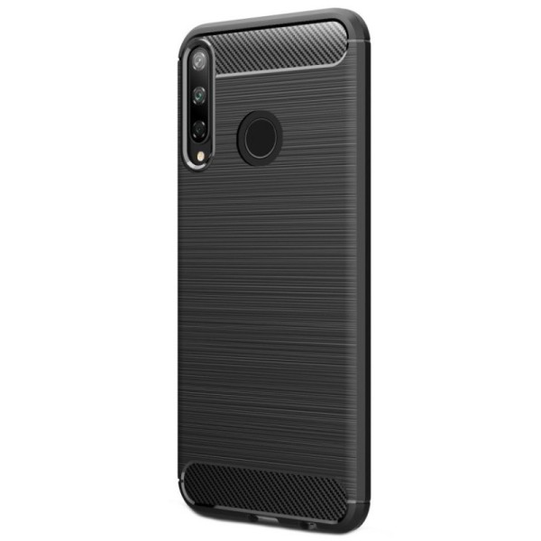 „Carbon“ cieta silikona (TPU) apvalks - melns (P40 Lite E / Y7p)