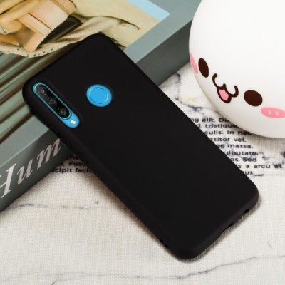 Huawei P40 Lite E (Y7p, Honor 9C) Shell (TPU) твердый силиконовый чехол - чёрный | Vacins.lv