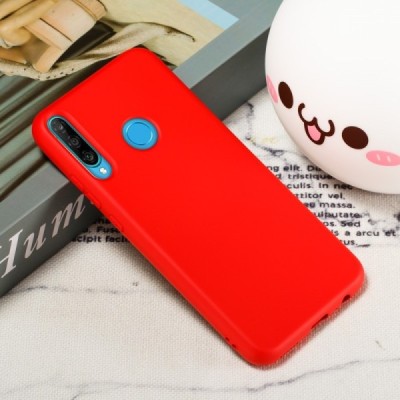 Huawei P40 Lite E (Y7p, Honor 9C) Shell cieta silikona (TPU) sarkans apvalks | vacins.lv