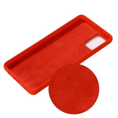 Xiaomi Mi 10 Lite Shell cieta silikona (TPU) sarkans apvalks | vacins.lv