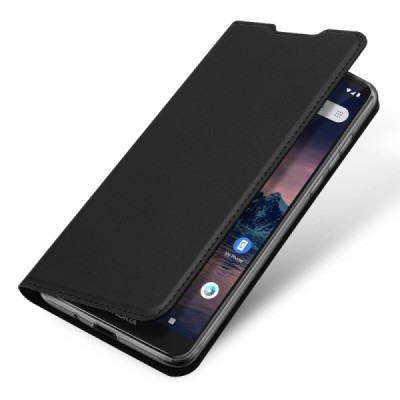 „Dux Ducis“ Skin серии Nokia 1.3 чёрный кожаный чехол-книжка | Vacins.lv